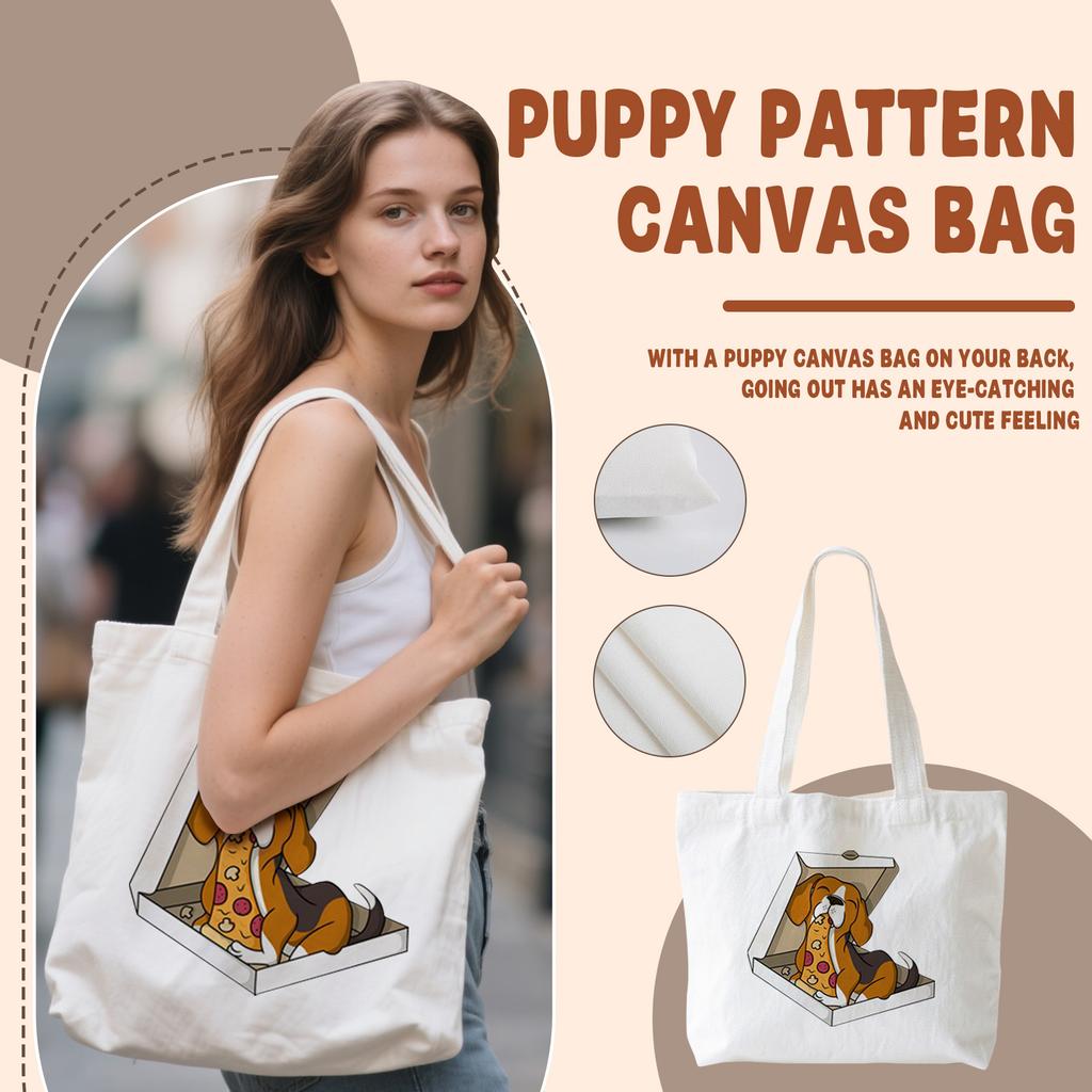 Printed Canvas Bag, Single-shoulder Bag, Student Fashion Hand-held Shopping Bag.