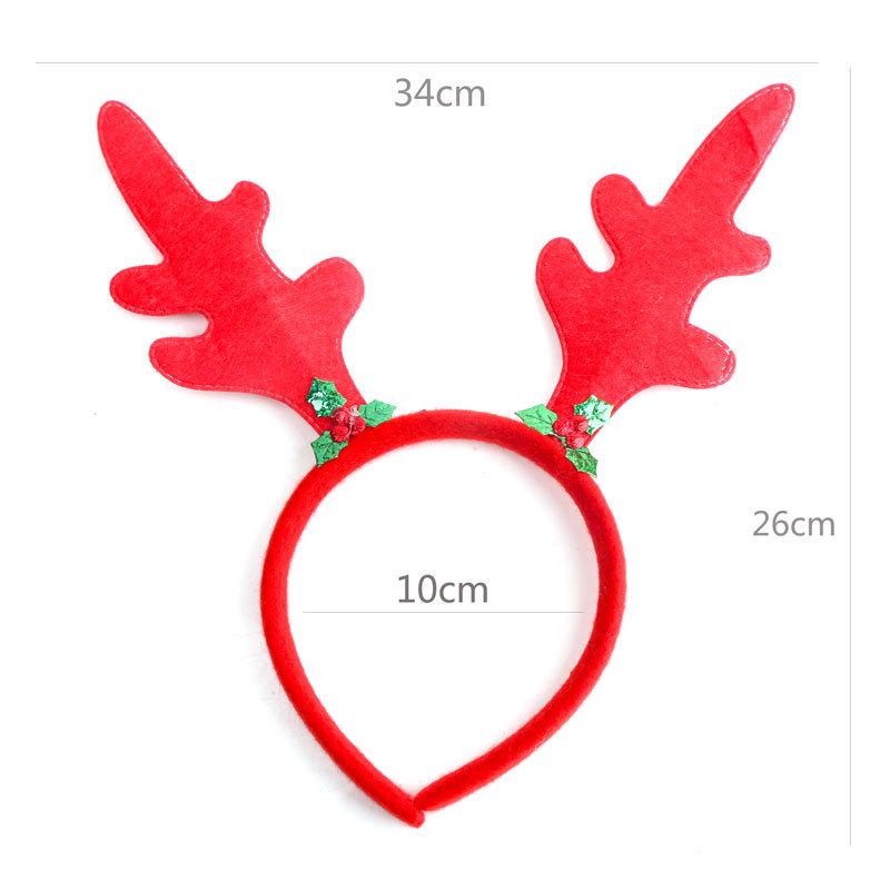Christmas Headband: Santa, Snowman & Reindeer Antlers for Kids' Party