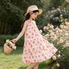 Xiao Yinman Girls' Floral Sleeveless Cotton A-line Dress