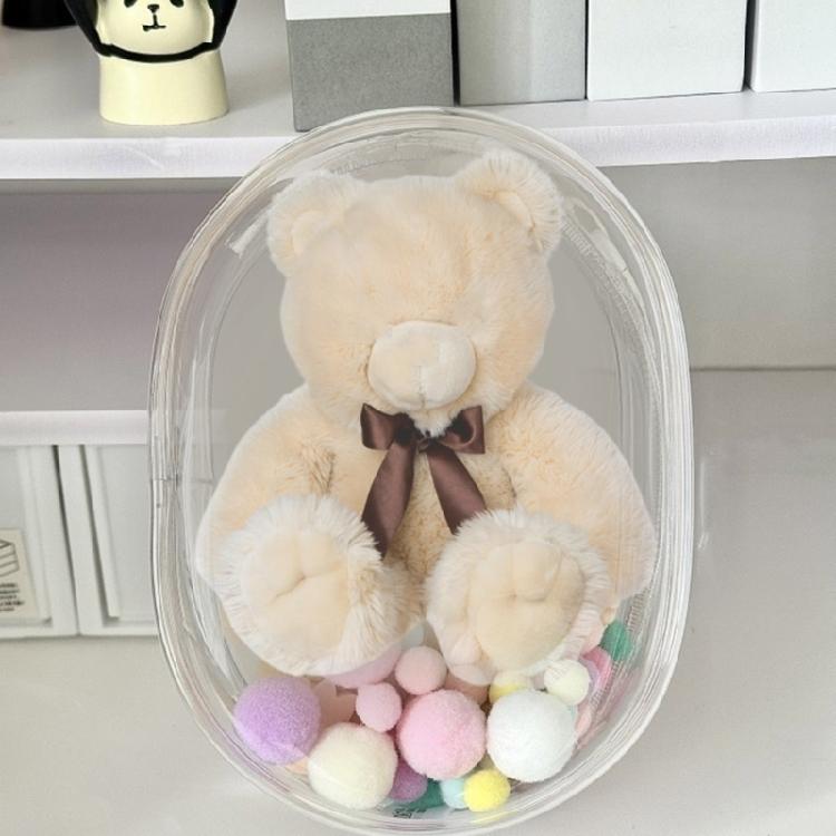 Plush Doll Storage Bag Keychain Dustproof PVC Toy Pouch Keyring for Key Collection Creative Women Backpack Accessory