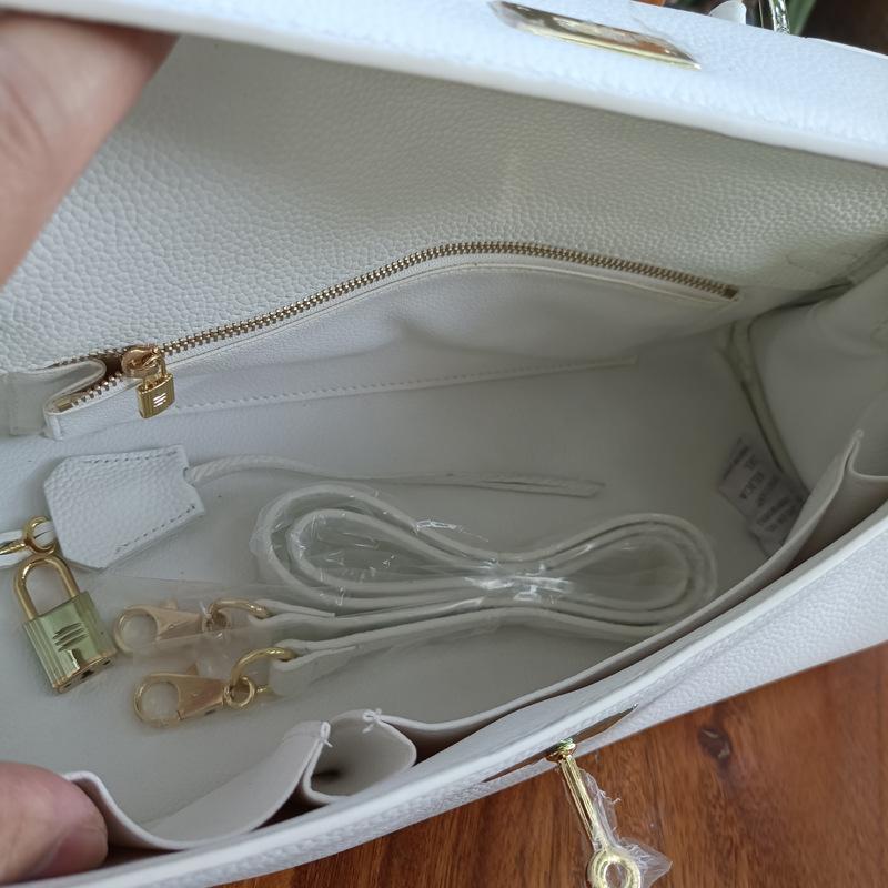 Mittelalterliche Horizontale Handheld-Tasche 35cm Neu Große Kapazität Pendler Ein Schulter Unterarmtasche Kopfschicht Togo Echtes Rindsleder