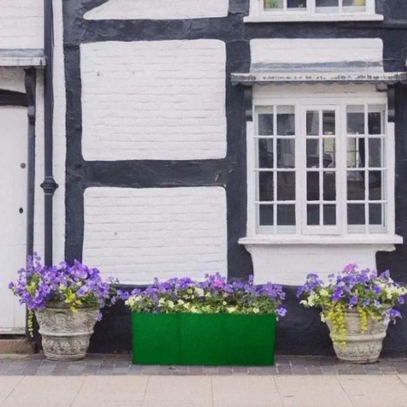 Hochbeet aus Stoff, quadratischer Filz-Garten-Blumen-Wachstumsbeutel, Gemüse-Pflanzbeutel, Pflanztopf mit Griffen, Pflanzbeutel