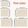 Light Khaki Minimal White Leaf Vine Print Tablecloth Spill Resistant Wipe Clean Cover For Dining Coffee Kitchen Indoor Table