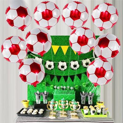 M-Modern-Soccer Party Balloons Set 18 Inch Aluminum Foil Balloons Football Birthday Party Set