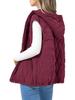 2024 Autumn/Winter Women's Hooded Cotton Vest Lightweight Gilet Warm Outerwear