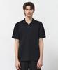 IL CORSO Essentials Open Pique Collar T-Shirt Black Iets5E501Bk