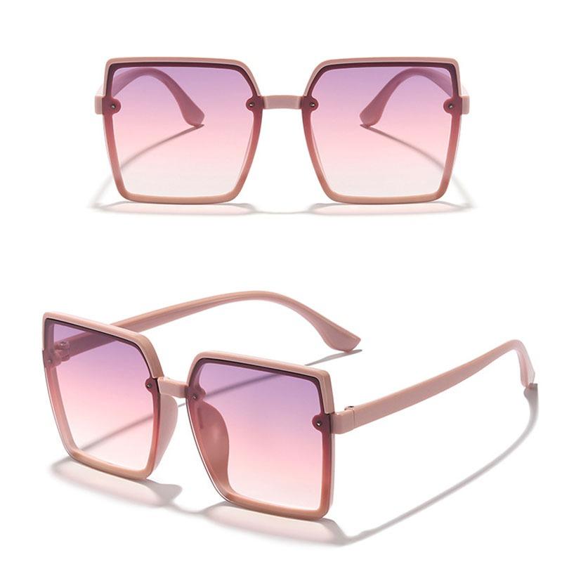 Fashion Square Sunglasses Woman Retro Vintage Gradient Sun Glasses Female Clear Lens