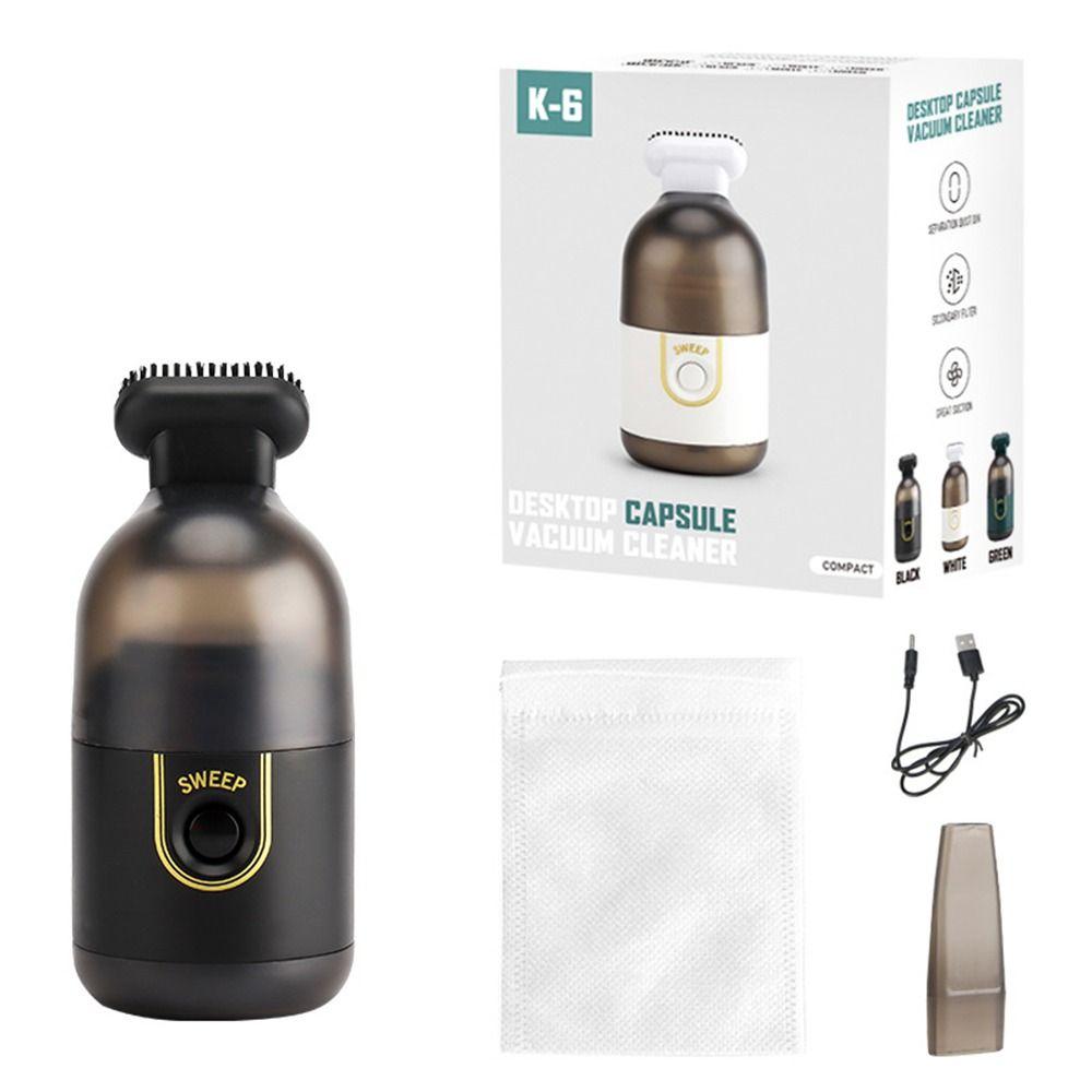 

Cordless Desktop Vacuum Cleaner Cleaning Tool Auto Vacum Cleaner Portable Table Dust Sweeper Home чорний