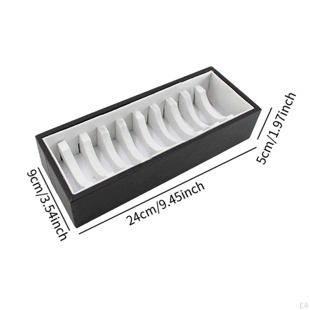 10 Grids Bangle Organizer Jewelry Tray Rectangle Bracelet Storage No Lid for