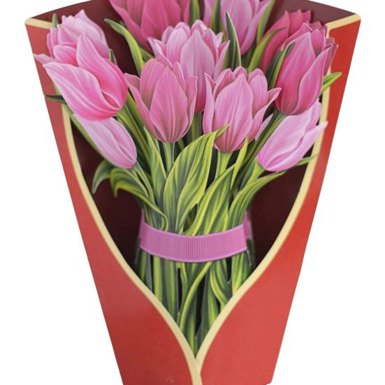 3D Květinová Kytice Pop-Up Přání Životní Velikost Růže/Jiřina/Tulipán/Hortenzie/Karafiát Kytice Přání pro Ženy Maminku Manželku Narozeniny Výročí