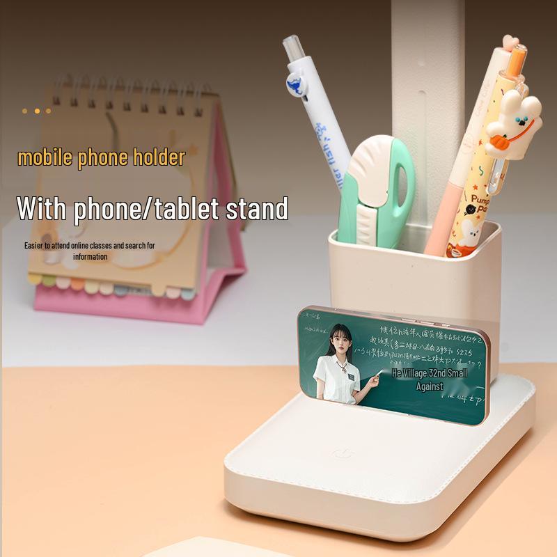 Rechargeable LED Student Desk Lamp with Pen Holder - Eye Protection, Dual-Use (Plug-In & Rechargeable)
