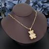 Women's Fashion Bear Pendant Necklace: Elegant Clavicle Chain with Simple, Luxurious Design