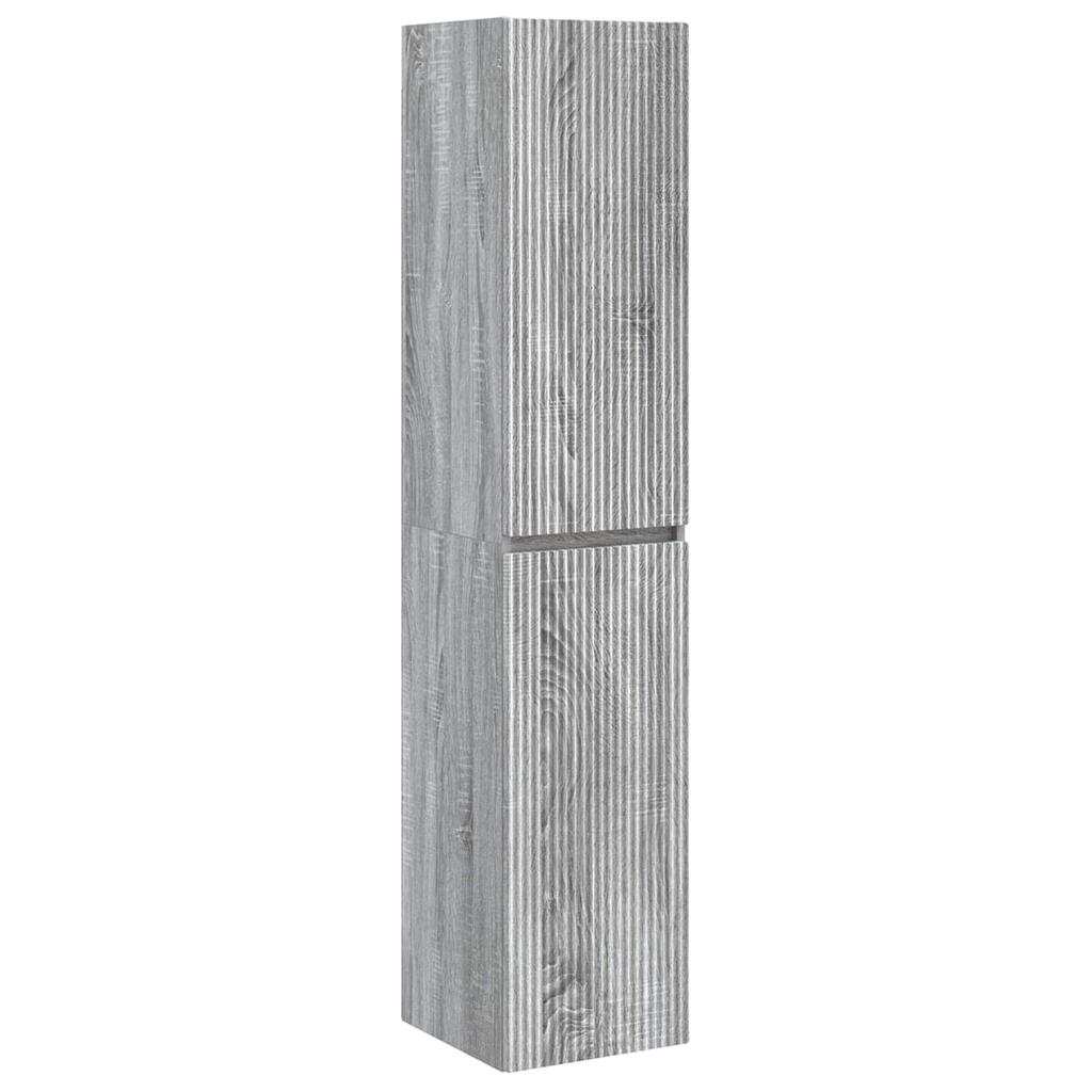 Bathroom Cabinet Set 5 Pcs Grey Sonoma 53 X 15.5 X 70 Cm