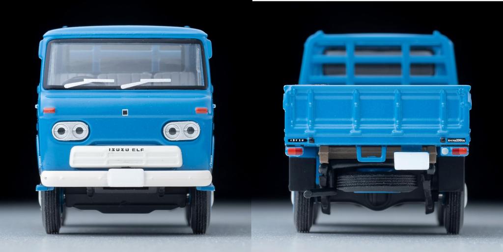 Tomytec Tomica Limited Vintage 1/64 Scale LV-191b Isuzu Elf High-Floor Platform Blue 1966 Model (Finished)