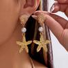Bohemia Shell Long Tassel Earrings for Women Ocean Series Starfish Scallops Dangle Earrings Charms Summer Beach Party Jewelry