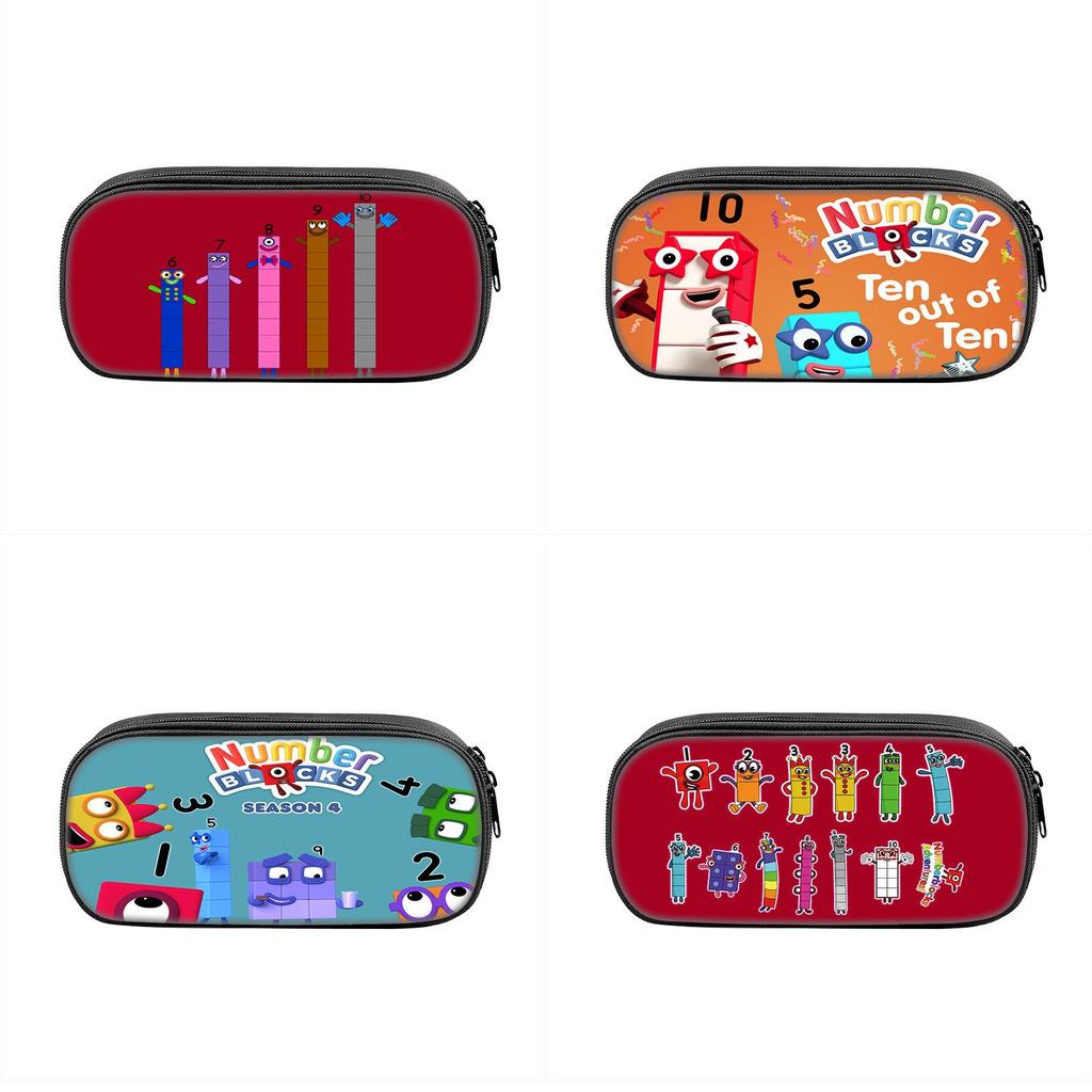 Numberblocks Pencil Case With Large Capacity Nylon Storage Bag For Students And Kids