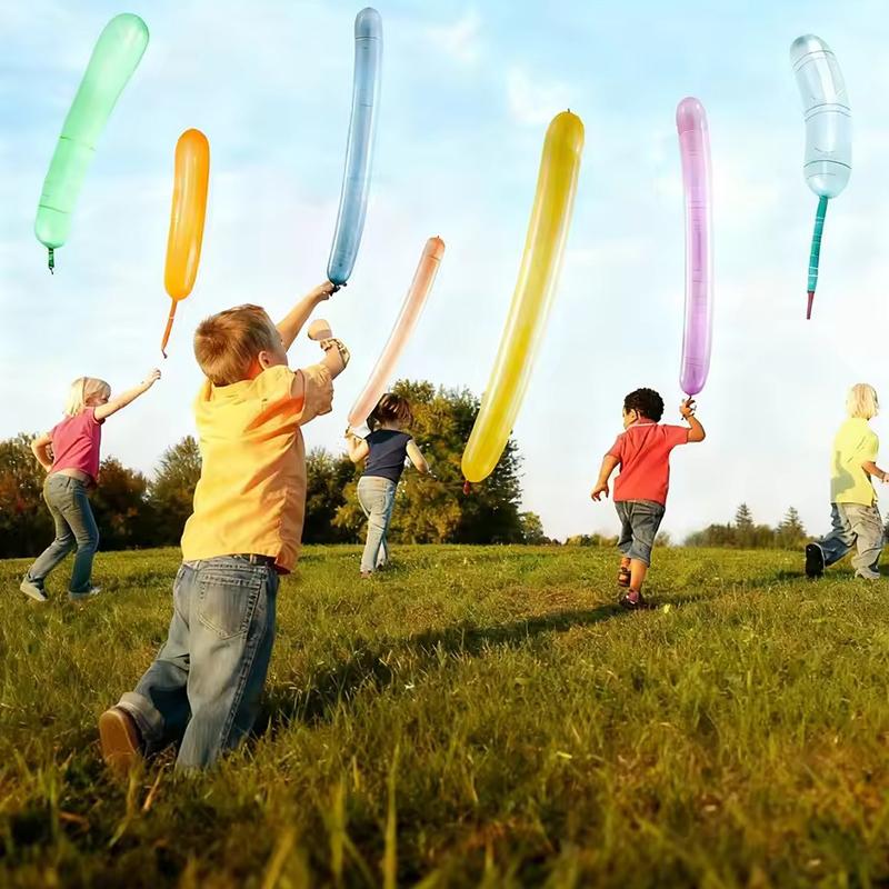 100Pcs Striped Rocket Sound Balloon Multi Color Inflatable Air Balls Globos Children Birthday Party Decor Funny Kids Play Toys