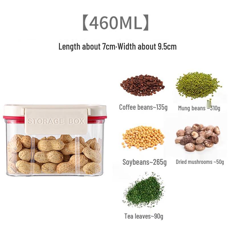 WJ Square Plastic Vacuum Food Storage Container 460ml