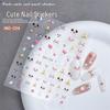 Horký prodej 3D japonské růžové zvířecí a kočičí tlapky ražené samolepky na nehty