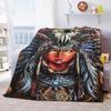 Indian Hunter Indigenous Culture Blanket Lightweight Cozy Soft Warm Flannel Throw Blanket Quilt Bedspread for Sofa Bed Home Gift