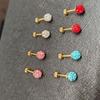 Stainless Steel Xiangbala Polymer Clay Ball Stud Earrings with Anti-Loss Twist Screw Design