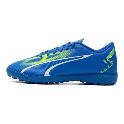 Ultra Play Confortável TT (Pinos de borracha) Chuteiras de Futebol Duráveis Masculinas Chuteiras de Futebol Azul Branco Verde 107528-03