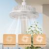 Smart Remote Control Ceiling Fan LED Light E27 Converter Base Quiet 7 Blades Cooling Fan Light Living Room Bedroom Restaurant
