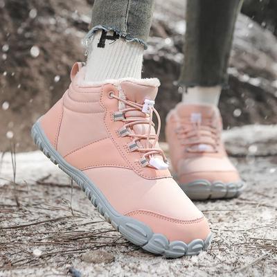 Damen Winter Schneestiefel Qualität Damen Outdoor Schnür-Sneaker Freizeit Herren Knöchelstiefel Plüsch Warm Baumwollschuhe Zapatillas Herren