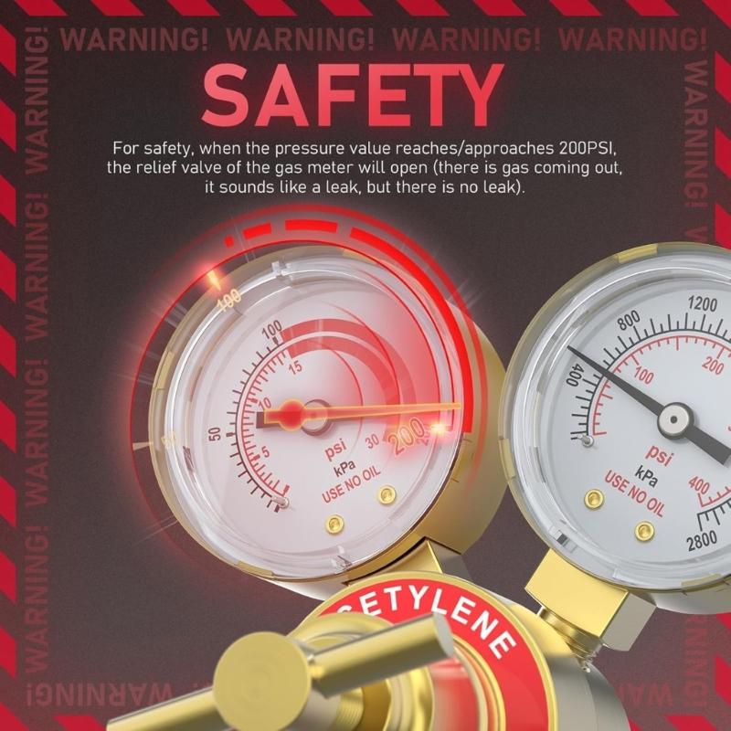 Professional Copper Construction Pressure Regulator Gauge Equipped with T Handle for Easy Manual Control in Gas Systems