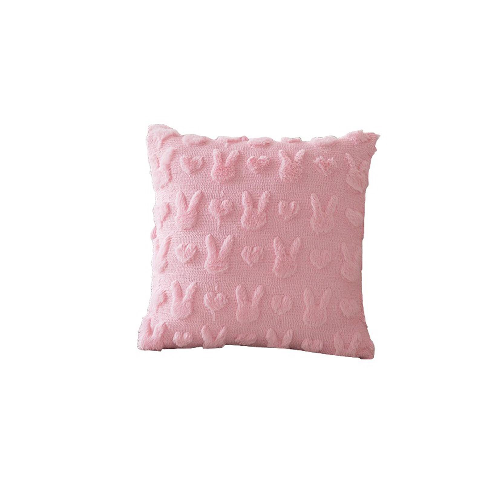 Пасхальный декоративный чехол для подушки подушка для дивана плюшевая имитация кружева украшение зимний декор для дома One Size розовый 989₽