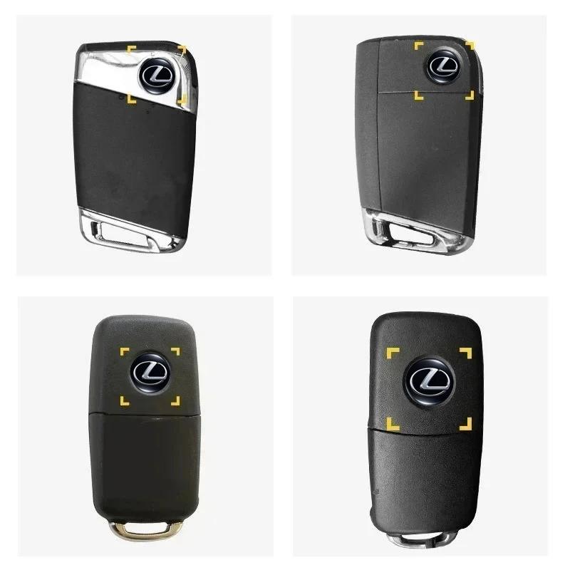 YVLX7 Car Remote Key Emblem Sticker Aluminum Keys Decoration Decal For Lexus F SPORT ES RX NX LS UX LM LX GX LC RZ IS CT GS RC HS SC