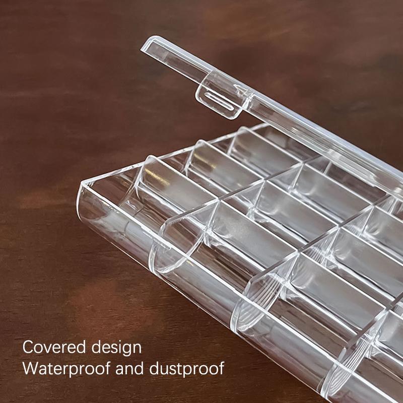 12/21/24 Przegród Pudełko Organizer na Nail Art Brokat Dżety Kamienie Szlachetne Etui do Przechowywania Pudełko DIY Biżuteria Koraliki Organizer do Haftu Pojemnik