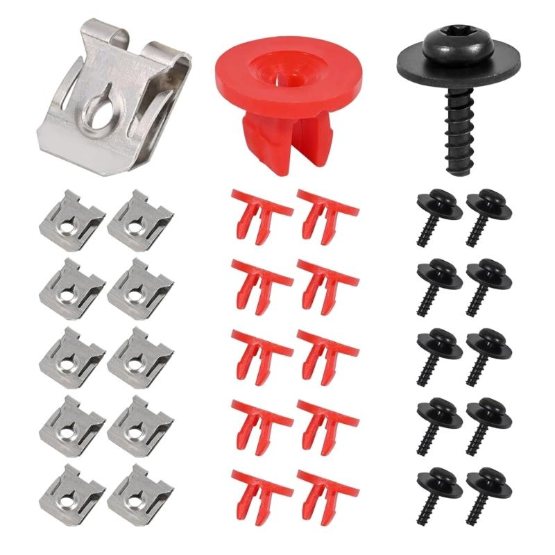 Complete Engine Undertray Cover Screw Set Engine Splashes Shield Guard Body Bolt set Vehicle Accessories for Automotives