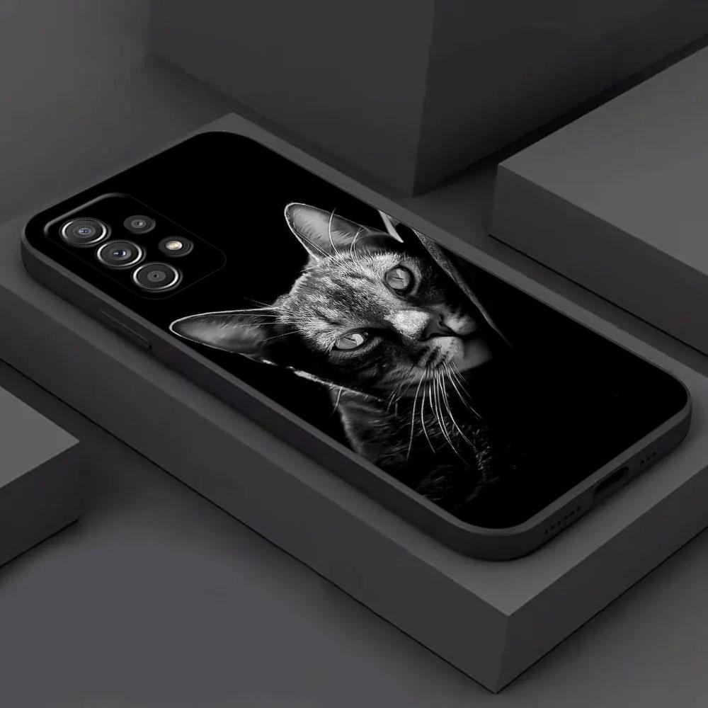 

Black Cats Cute cat For Samsung Galaxy A55 Case A54 A52S A53 5G A51 A34 A35 A33 A32 A50 A72 A71 A30 A7 A9 2018 Cases Soft Cover Samsung A51 4G