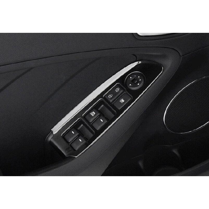For Kia K3 Forte 2014-2018 Black Steel Inner Door Window Switch Lift Cover Trim
