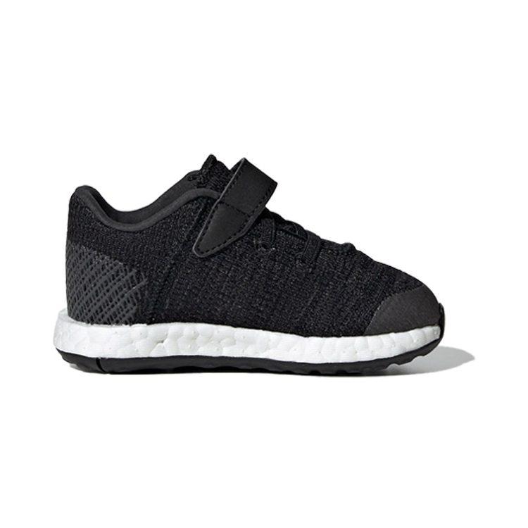 adidas Pureboost Go El I Slip Resistant Low Top Toddler Shoes Black White Infant And Toddler F34017