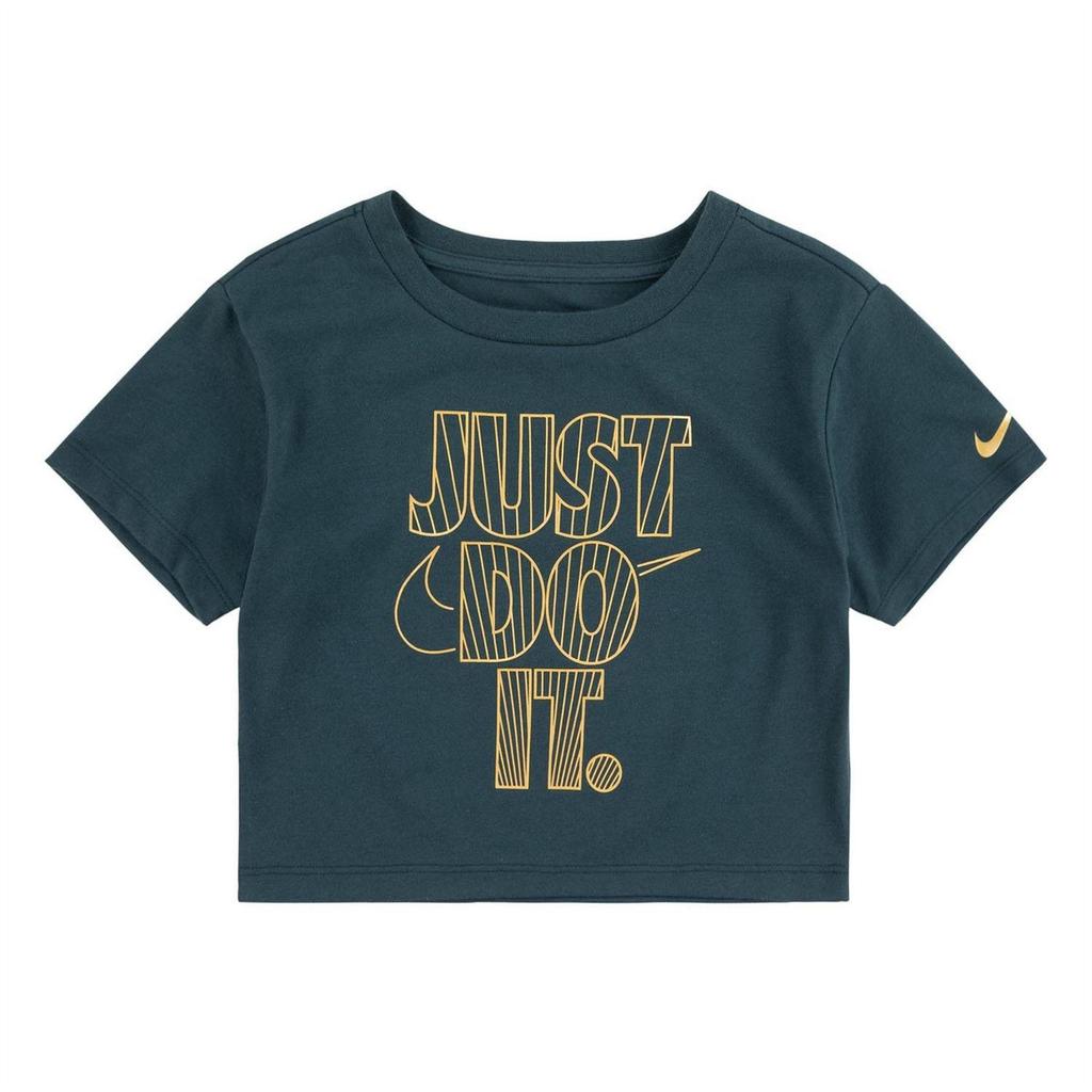 Nike Childrens/Kids Just Do It Shiny Crop T-Shirt