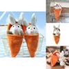 Cute Carrot Bunny Plush Toy Pendant For Bags And Keys, Soft Short Plush, 15cm Height