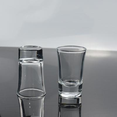 Creative Shot Glass Multiple Capacity Small Wine Glasses Household Baijiu Cup Thick Bottom Vodka Glass Suitable for Gift Giving