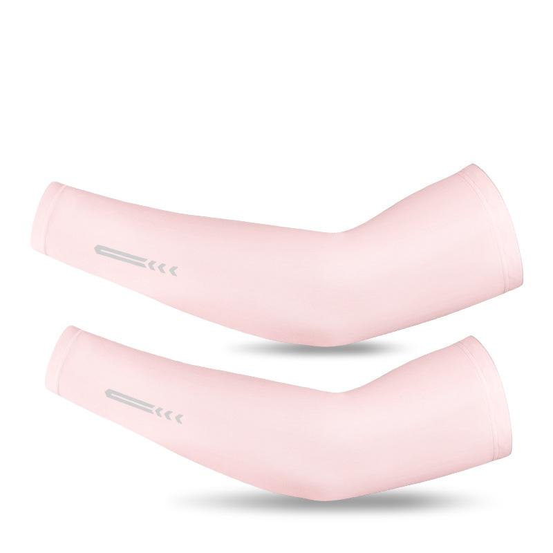 

Рукава на руку, сплошной цвет, рукав для бега, рыбалки, солнцезащитный крем, летний прохладный, быстросохнущий, дышащий, ледяной шелк, велосипедное снаряжение XXL розовый