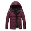 Men Hooded Coat Trendy Plush Lining Washable Men Hooded Coat Cold Proof Hood Jacket Outwear Men Windbreaker for Outdoor