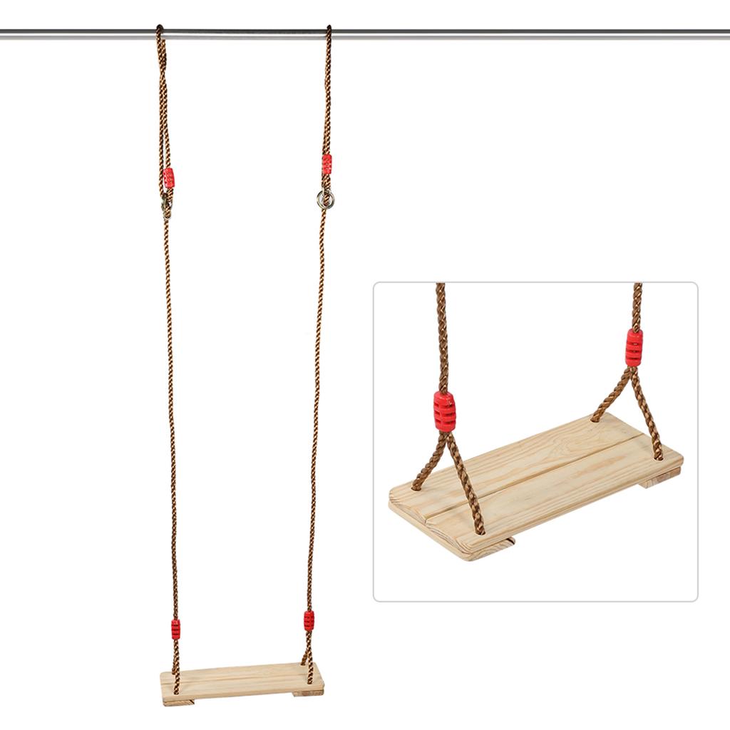 Adult Children Wooden Swing Hanging Seat Amusement Equipment Accessory for Indoor outdoor