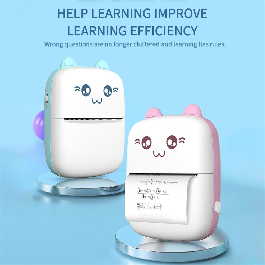 Portable Thermal Printer Set Mini Inkless Sticker Printer USB V4.0 Photo Printer Compatible For IOS Android