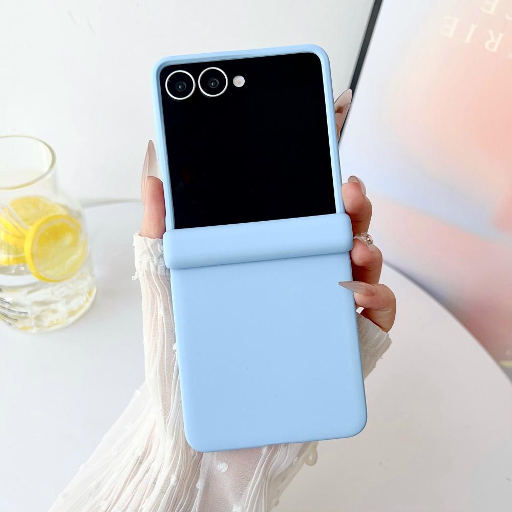 Fashion Matte Candy Pure Color Case for Samsung Galaxy Z Flip 7 6 5 4 3 zflip7 Flip6 Ultra Slim Shockproof Liquid Silicone Cover