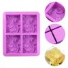 1 Pcs 4 Cavity Flower Shaped Silicone DIY Handmade Soap Candle Cake Mold Supplies Crafts Handmade Soap Mould