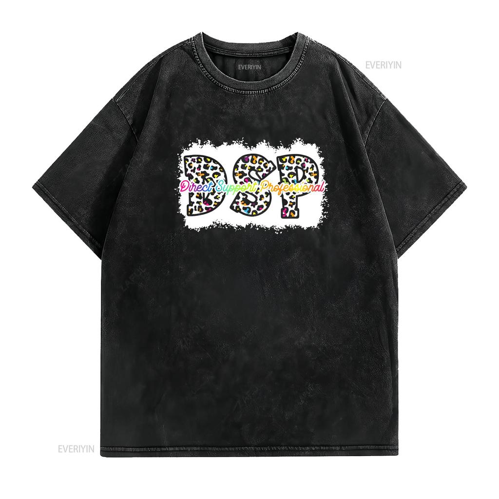 DSP Life RN CNA Nurse Boho Leopard Funny T Shirt For Women vintage Washed homme Slightly streetwear fashion Stretched Unisex