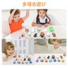 HUAJUN 3D-gedrucktes Mini-Spielzeug, 24 Stück, Transparenter Kunststoff-Aufbewahrungskoffer, Kleine Mini 3D-gedruckte Tierfiguren, Tragbar, Einfache Aufbewahrung, Niedlich, Klein