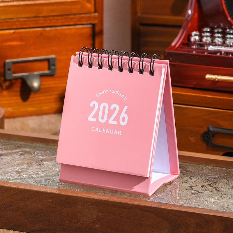 

Thicken Mini Pink Desk Calendar 2026 2026 Simple Ins Tabletop Calendar Flip Monthly Notepad Schedule Planner Calendar Office Use розовый