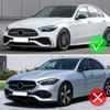 Para Mercedes Benz W206 Clase C Línea AMG 2022-2025 C200 C300 C400 Coche Parachoques Delantero Labio Divisor Spoiler Difusor Kit de Carrocería