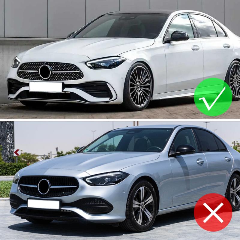 Para Mercedes Benz W206 Clase C Línea AMG 2022-2025 C200 C300 C400 Coche Parachoques Delantero Labio Divisor Spoiler Difusor Kit de Carrocería